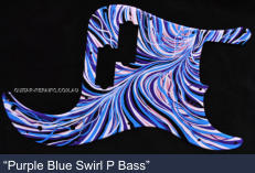 “Purple Blue Swirl P Bass” - P Bass style
